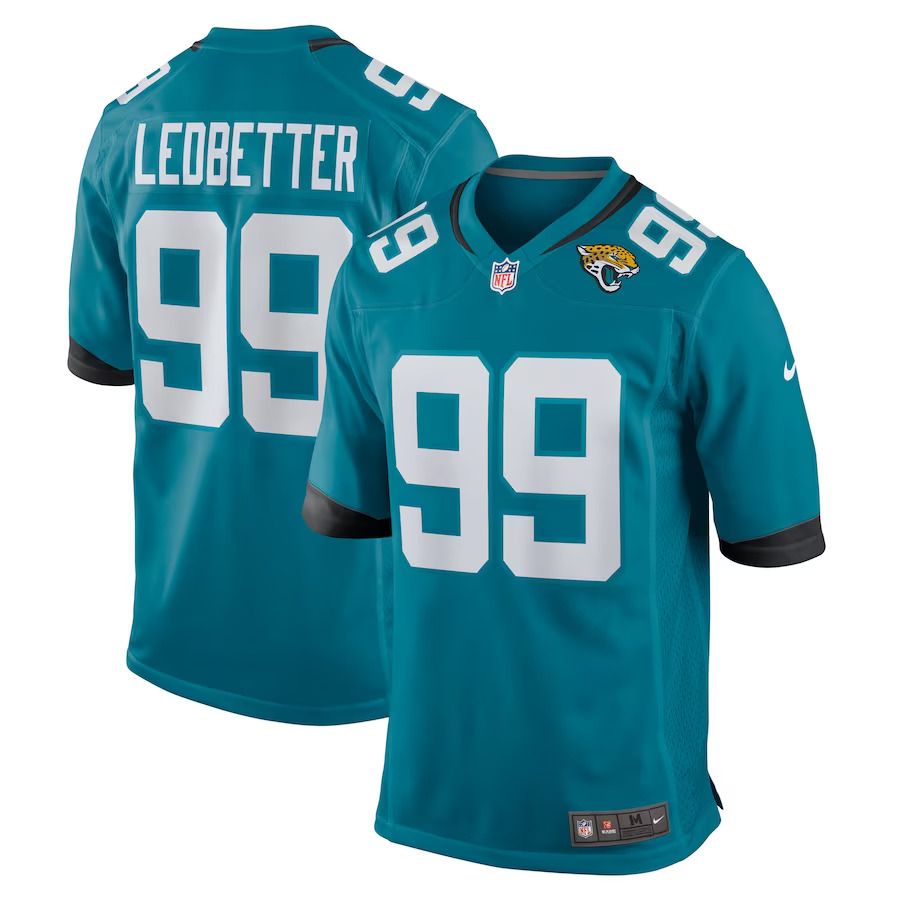 Men Jacksonville Jaguars #99 Jeremiah Ledbetter Nike Teal Home Game Player NFL Jersey